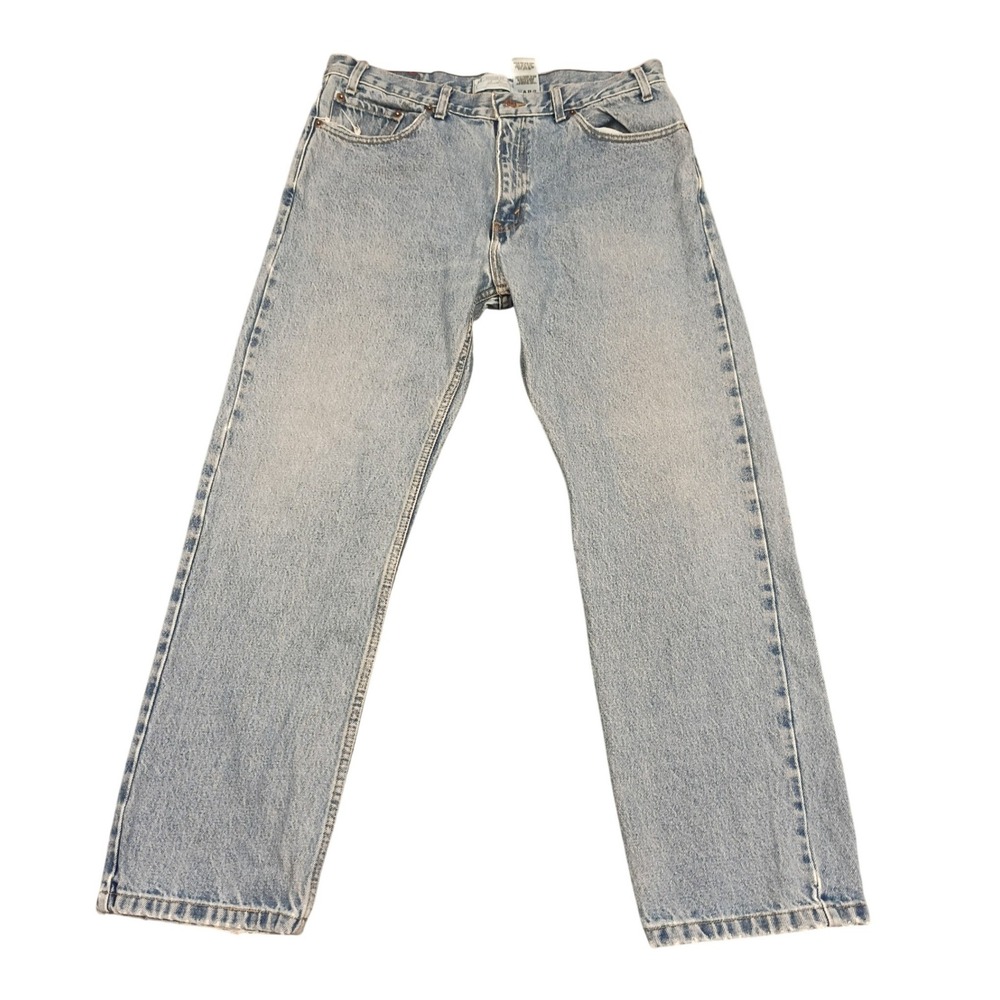 Levi Strauss Signature Regular Fit Jeans Mens 36x30 Light Wash Blue Straight Leg